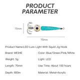 20Pcs Fishing Lure Light LED Deep Sea Glowing Luminous Squid Jig Hook Bait Lamp Tool For Sea Fishing Feeder Fishing Accessories