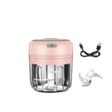 1pc, Electric Mini Food Chopper100ml/250ml USB Rechargeable Smart Electric Meat Food Vegetable Chopper Kitchen Accessories