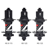 Mtb Arc Bicycle 32 Holes Cassette Bike Cubes Rear Hub 135x10 for Bmx Cube HG MS XD Freehub 1112 Speed