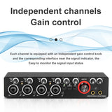 4-in 2-out USB 4 Channel USB2.0 Audio Interface External Microphone Sound Card 24-bit/192kHz With Loopback Monitor