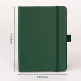 6a Ink-proof Paper Elegant A6 Pocket Notebook with Faux Leather Hardcover 200 Pages of for Students