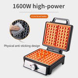 Electric 2-Gram Non-Stick Commercial Waffle Maker 1500W 220V