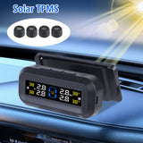 Car TPMS Digital LCD Display Tire Pressure Monitoring System Solar/USB Powered Auto Security Alarm Systems Cartronics Universal