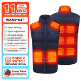 21 Areas Self Heating Vest Men's Heating Jacket Thermal Women's USB Heated Vest Warm Sport Vest Heating Fishing Hiking Skiing