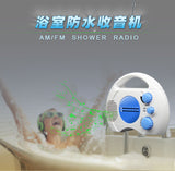 New home portable waterproof radio AM FM mini radio bathroom radio with card.