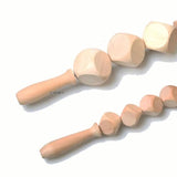 Type solid wood dice rolling steel rods home meridian dredging the scrapping stick general massage whole body