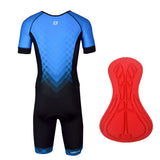 Slim fit bike short-sleeved jumpsuit