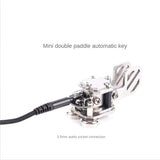 Mini Morse Key Double Paddle Code Keyer in Aluminium Alloy for Practise Beginner CW Telegraph Shortwave Radio