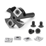 Spoilboard Surfacing 2+2 Inserts Planing Leveler Slab Flattening Router Bit Woodworking Milg Cutter