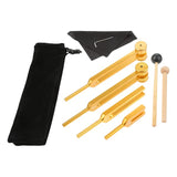 4 Piece Mallet Accessories (4096C, MI528, 128C, OM136.1) Solfeggio, For Chakras, Sound Healing, Stress Relief, Gold