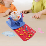 Traditional Chips Professional Set with Bingo Cage for Travel Party Festivals Entertainment Game Kids