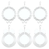 6Pack 3D Sublimation Wind Spinner Blanks  White Sublimation Wind Spinner Blanks For Indoor Outdoor Garden Decoration