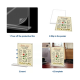 3Pack 21X29.7CM Acrylic Sign Holder, Double-Sided Vertical Display Stand , for Restaurants, Office, Store