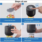 Electric Cordless Jar Sealer - Vacuum Sealer Kit for Wide-Mouth and Regular-Mouth Jars, Ideal for Fermentation