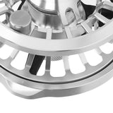Fly Reel Aluminum Alloy High Strength Fly Fishing Wheel Unidirectional Bearing Clear Click Sound 3/4 with Storage Bag for River