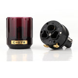 Hi End Pair P-079E+C079 Gold-Plated EU Plug Ac Audio Power Cord Plugs(2Pair)