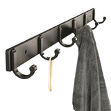 Modern hook, black aluminum towel rack, bathroom door wall hanging hanger, 1 piece