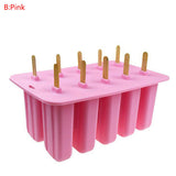 Homemade Ice Cream Silicone Mold 4/10 Cavity Homemade Kitchen Silicone Popsicle Mold Reusable Popsicle Mold Making Sorbet Mould