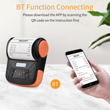 Portable 80mm Wireless BT Thermal Receipt Mobile Bill Printer ESC/POS Print Command for Retail Store