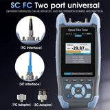 Pro mini OTDR Optic Reflectometer with 9 Functions VFL OLS OPM Event Map 22/24dB for 64km Fiber Cable Ethernet Tester