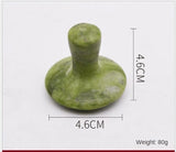 high polished natural green rib rod sticker jade mushroom hot spa guasha stone energy olive oil volcano massage scraping