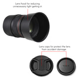 Andoer 85mm F1.8 Medium Telephoto Camera Large Aperture Full Frame Portrait Lens Manual Focus for Sony E-Mount Cameras