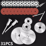 31PCS Dia Wheels HSS Circular Saw Blade Disc Set For Dremel Accesories Metal Cutting Woodworking Rotary Tool