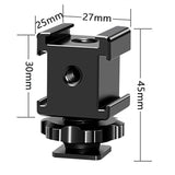 Cold Hot Shoe Extension Bracket Extension Mount With Triple Cold Shoe Mount For Video Cameras Or DSLR Camera Replacement Parts
