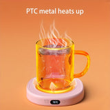 1pc, Smart 55°/131 ° F Thermostatic Heating Cup Mat, Coffee Cup For Heating Coffee, Beverages, Milk