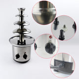 Four Tiers Chocolate Fondue Fountain Party Waterfall Melting Machine for Fruits Marshmallows Cookies Cake Wedding Party