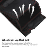 Therapy Wheelchair Leg Strap Black Wheelchair Foot Rest Restraint for Elderly Disabled Legs Restraining Braces