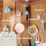 Silicone Thumb Hook Cable Management WireUSB Organizer Clips Wall Hooks Hanger Storage Holder for Kitchen Bathroom Home Finisher