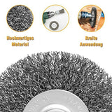 12 Piece Wire Brush For Drill Wire Wheel Brush Cup Set For Drill 0.012 Carbon Steel Wire, Drill Wire Brush