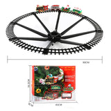 Electric Toys Tree Decoration Train Track Frame Railway with Sound&Light Rail Car Christmas Gifts