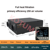 250㎡/h Purification Central Fresh Purifier House Heat Recovery System Air Filter Ventilation Fan