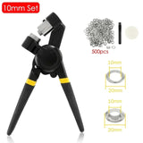 Handheld Grommet Hole Punch Tool Pliers - 5.5/8/10/12mm with Eyelets Kit for Poster, Leather, Fabrics, Tarp, Canvas, Tents, Awning