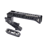 Camera Handle Cage Universal Camera Cage Chute Handle with 4 Cold Boot Mouth Handheld Hand Grip for Dslr Camera Monitors Light