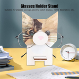 2PCS WOOD Puzzle Eyeglass Holder Sunglass Display Stand Home Office Desktop Animal Holiday Decoration Gift B