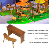 1/12 Scale Dolls Bar Chair Doll House Furniture Miniature Leisure Exquisite Decoration Model