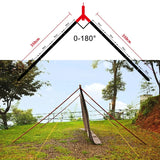 Durable Rod Connector Parts Aluminum Alloy Hot Sale Useful Y-shaped 1 Pcs 180° Adjustable Canopy Pole Accessories