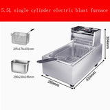 Electric 10L 2500W Industrial Stainless Steel for French Fries Chicken chop Deep Fryer Commercial Fry Pan