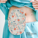 ral Printed Round Shape Portable Protective Cotton Rectal Bag for Shower Ostomy Cover