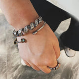 Roman Numeral S925 Sterling Silver Men's Retro Style Bracelet