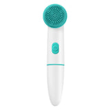 Pore Cleaner Vibration Beauty Instrument Small Fresh Battery 2 In 1 Household Portable Electric Silicone Facial Cleanser