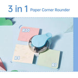 Paper Corner Rounder 3 in 1 R4mm+R7mm+R10mm Punches for Crafts and Scrapbooking Cardstock Card Making DIY Projects