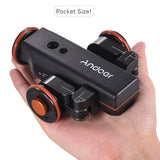 Andoer L4 PRO Motorized Video Dolly with Scale Indication Electric Track Slider +Mini Ballhead for DSLR Camera Smartphone