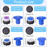 20Pcs Faucet Aerators, M16.5 M18.5 M21.5 M24 Faucet Cache Aerator Water Saving Flow Restrictor With Key Removal Wrench