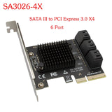 Mining 20/16/12/6 Ports 6Gb PCI Express Controller for PC Expansion Card PCIe to SATA III Converter PCIE Riser Adapter