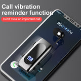 K55 Lavalier Business Bluetooth 5.2 Headphone Talk/Music Time 20 Hours,LED Digital Display,Noice Cancelling Wireless Earphones
