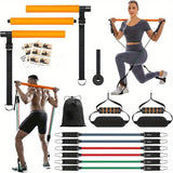 1 set Upgraded Portable Pilates Bar Kit with Resistance Bands